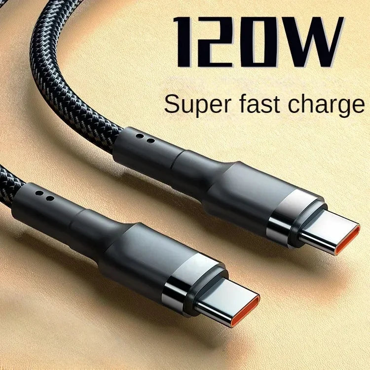 PD 120W Super Charging For Samsung S24 S23 USB C TO USB Type C Cable For iPhone 15 Plus Pro Max Xiaomi 11 4.0 Quick Fast Charger